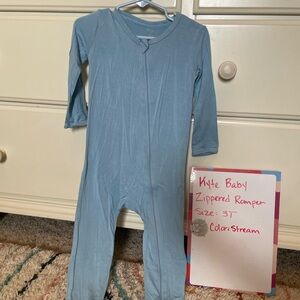 Kyte Baby Zippered Romper, Stream, 3T